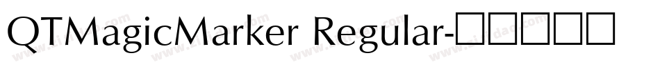 QTMagicMarker Regular字体转换
